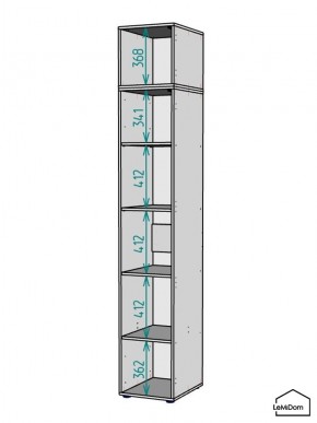 Шкаф с антресолью Linnea MHR-1A-2 2450х400х510 (Белый-М 11.1.2) в Уфе - ufa.ok-mebel.com | фото 3