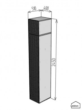 Шкаф с антресолью Linnea MHR-1A-3 2450х400х510 (ДВ-М 11.1.25) в Уфе - ufa.ok-mebel.com | фото 2