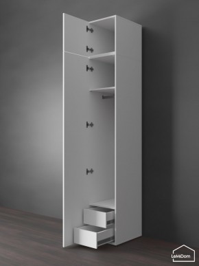 Шкаф с антресолью Linnea MHR-1POA-3 2450х400х510 (Белый-М 11.1.1) в Уфе - ufa.ok-mebel.com | фото 6