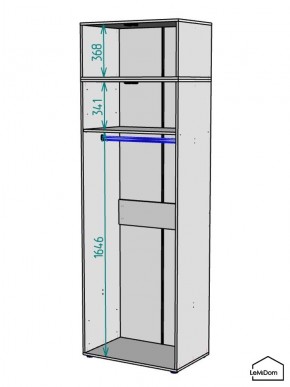 Шкаф с антресолью Linnea MHR-2POA-1 2450х800х510 (Белый-М 11.1.2) в Уфе - ufa.ok-mebel.com | фото 3