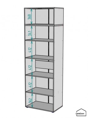 Шкаф с антресолью Linnea MHR-2POA-2 2450х800х510 (Белый-М 11.1.2) в Уфе - ufa.ok-mebel.com | фото 3