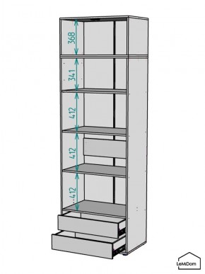 Шкаф с антресолью Linnea MHR-2POA-4 2450х800х510 (Белый-М 11.1.1) в Уфе - ufa.ok-mebel.com | фото 3
