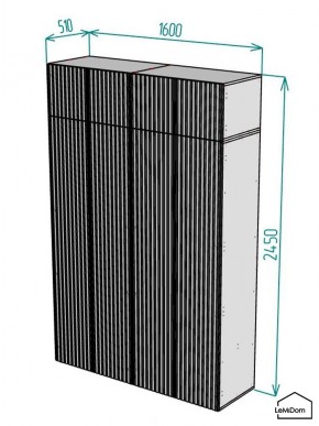 Шкаф с антресолью Linnea MHR-4A-2 2450х1600х510 (ДВ-М 11.1.25) в Уфе - ufa.ok-mebel.com | фото 2