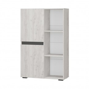 Шкаф стеллаж Мрия ШК-16 (Бетон пайн светлый/Графит) в Уфе - ufa.ok-mebel.com | фото