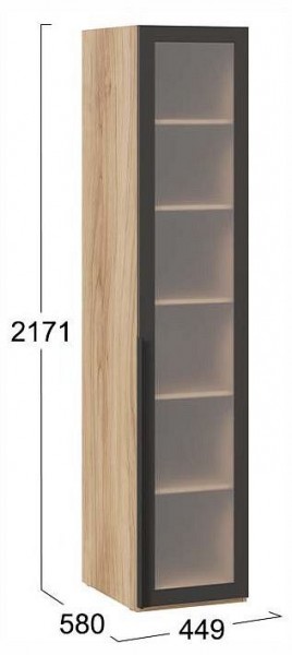 Шкаф-витрина Порто СМ-393.07.008 в Уфе - ufa.ok-mebel.com | фото 3