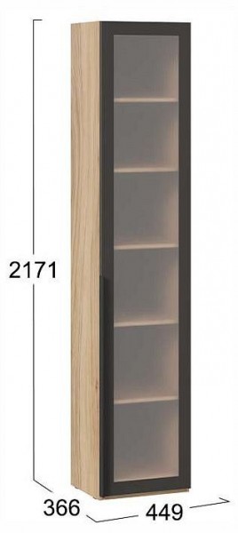 Шкаф-витрина Порто СМ-393.07.213 в Уфе - ufa.ok-mebel.com | фото 4