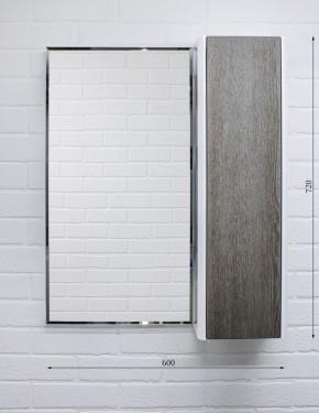 Шкаф-зеркало Uno 60 Дуб серый левый/правый Домино (DU1503HZ) в Уфе - ufa.ok-mebel.com | фото 7