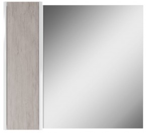 Шкаф-зеркало Uno 80 Дуб серый левый/правый Домино (DU1504HZ) в Уфе - ufa.ok-mebel.com | фото 2