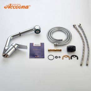 Смеситель для кухни Accoona A5410 с вытягивающейся лейкой в Уфе - ufa.ok-mebel.com | фото 3