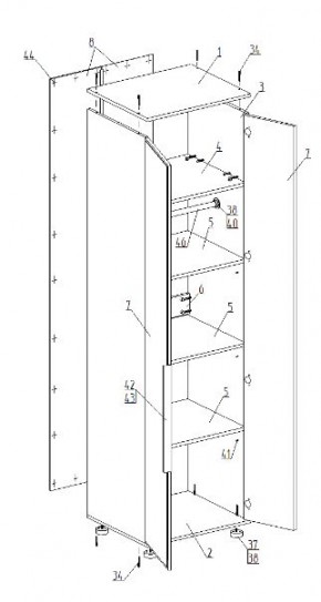 Спальный гарнитур "Лео" (модульный) в Уфе - ufa.ok-mebel.com | фото 10