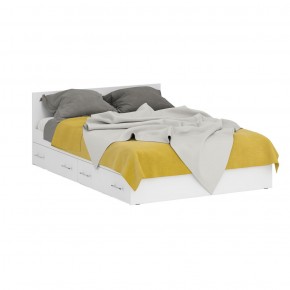 Стандарт Кровать с ящиками 1400, цвет белый, ШхГхВ 143,5х203,5х70 см., сп.м. 1400х2000 мм., без матраса, основание есть в Уфе - ufa.ok-mebel.com | фото 2