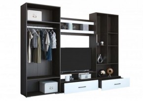 Стенка Ненси 1 (Венге/Белый глянец) в Уфе - ufa.ok-mebel.com | фото 3