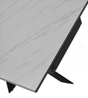 Стол BELLUNO 160 MARBLES KL-99 Белый мрамор матовый, итальянская керамика/ черный каркас, ®DISAUR в Уфе - ufa.ok-mebel.com | фото 6