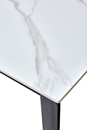 Стол CORNER 120 MATT WHITE MARBLE SOLID CERAMIC / BLACK, ®DISAUR в Уфе - ufa.ok-mebel.com | фото 3