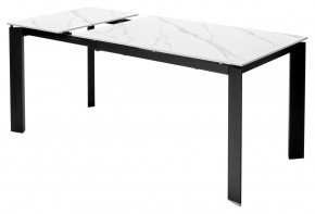 Стол CORNER 120 MATT WHITE MARBLE SOLID CERAMIC / BLACK, ®DISAUR в Уфе - ufa.ok-mebel.com | фото 5