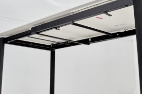 Стол CORNER 120 MATT WHITE MARBLE SOLID CERAMIC / BLACK, ®DISAUR в Уфе - ufa.ok-mebel.com | фото 9