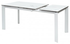 Стол CORNER 120 MATTE STATUARIO Белый мрамор матовый керамика, стекло/ белый каркас, ®DISAUR в Уфе - ufa.ok-mebel.com | фото 5