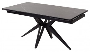 Стол FORIO 160 MATT BLACK MARBLE SOLID CERAMIC / BLACK, ®DISAUR в Уфе - ufa.ok-mebel.com | фото