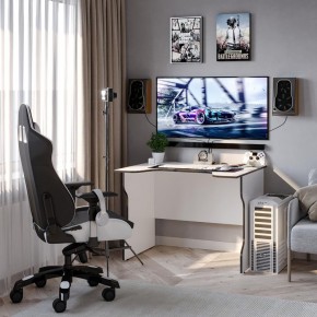Стол компьютерный ВАРДИГ K2 100x82, белый/черный в Уфе - ufa.ok-mebel.com | фото 4