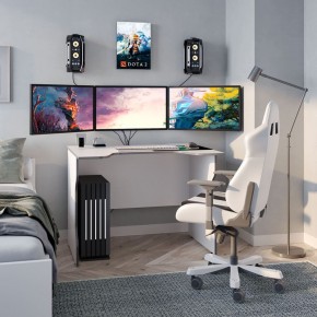 Стол компьютерный ВАРДИГ K2 100x82, белый/серебристый в Уфе - ufa.ok-mebel.com | фото 4