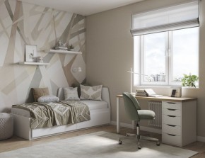 Стол письменный Ингар 1/5Т 120x75x55, дуб беленый/белый в Уфе - ufa.ok-mebel.com | фото 4