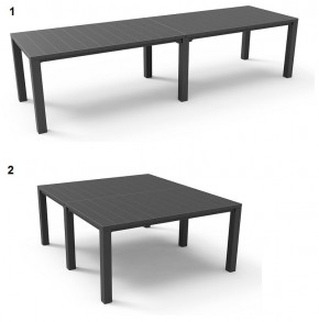 Стол раскладной Джули (Julie Double table 2 configurations) Графит в Уфе - ufa.ok-mebel.com | фото 1