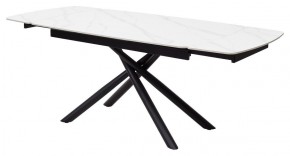 Стол RIVOLI 140 MATT WHITE MARBLE SOLID CERAMIC / BLACK, ®DISAUR в Уфе - ufa.ok-mebel.com | фото 5