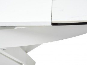 Стол TRENTO 120 HIGH GLOSS STATUARIO Белый мрамор глянцевый, керамика/ белый каркас, ®DISAUR в Уфе - ufa.ok-mebel.com | фото 9