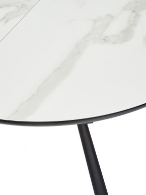 Стол VOLAND BIANCO TL-45 испанская керамика/ BLACK "белый мрамор" М-City в Уфе - ufa.ok-mebel.com | фото 2