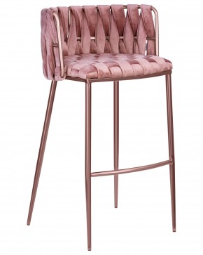 Стул барный DOBRIN EMMA ROSE GOLD, розовый велюр (VF-10) в Уфе - ufa.ok-mebel.com | фото