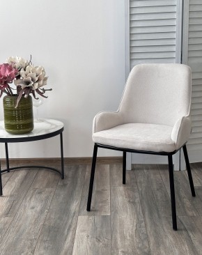 Стул BRIO CATO-01 Белый, фактурная ткань / черный каркас, ®DISAUR в Уфе - ufa.ok-mebel.com | фото 3