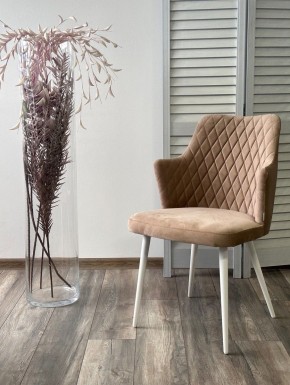 Стул HERMAN 360 град. БЕЖЕВЫЙ #5, велюр / белый каркас М-City в Уфе - ufa.ok-mebel.com | фото 2