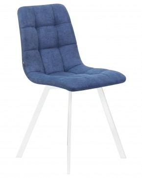 Стул обеденный DOBRIN ALEX SQUARE, белые ножки, синяя ткань (UF860-14B) в Уфе - ufa.ok-mebel.com | фото 2
