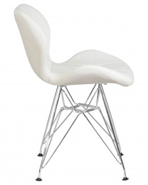 Стул обеденный DOBRIN BUTTERFLY CHROME, ножки хром, цвет белый в Уфе - ufa.ok-mebel.com | фото 3