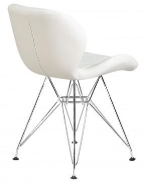Стул обеденный DOBRIN BUTTERFLY CHROME, ножки хром, цвет белый в Уфе - ufa.ok-mebel.com | фото 4