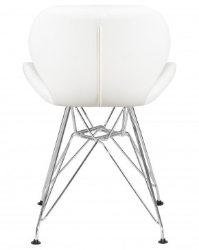 Стул обеденный DOBRIN BUTTERFLY CHROME, ножки хром, цвет белый в Уфе - ufa.ok-mebel.com | фото 5