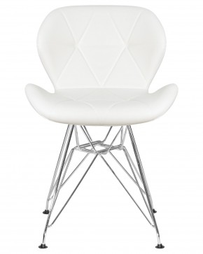 Стул обеденный DOBRIN BUTTERFLY CHROME, ножки хром, цвет белый в Уфе - ufa.ok-mebel.com | фото 6