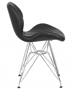 Стул обеденный DOBRIN BUTTERFLY CHROME, ножки хром, цвет чёрный в Уфе - ufa.ok-mebel.com | фото 3