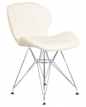 Стул обеденный DOBRIN BUTTERFLY CHROME, ножки хром, цвет кремовый в Уфе - ufa.ok-mebel.com | фото 2