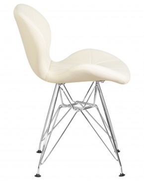 Стул обеденный DOBRIN BUTTERFLY CHROME, ножки хром, цвет кремовый в Уфе - ufa.ok-mebel.com | фото 3