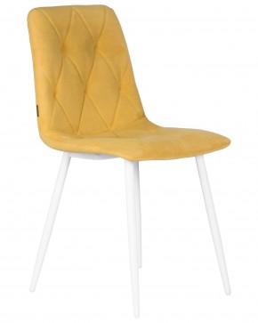 Стул обеденный DOBRIN CHILLY ROMBO, Горчичный Simple 15, основание белый в Уфе - ufa.ok-mebel.com | фото 2