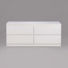 Тумба КАСТОР длинная с четырьмя ящиками, цвет белый в Уфе - ufa.ok-mebel.com | фото 2