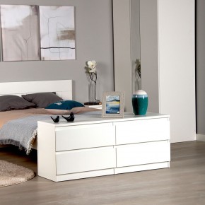 Тумба КАСТОР длинная с четырьмя ящиками, цвет белый в Уфе - ufa.ok-mebel.com | фото 3