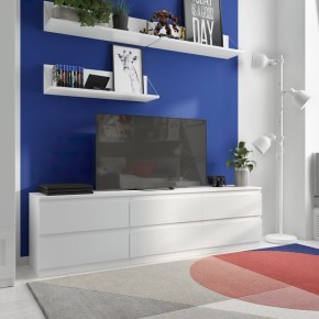Тумба КАСТОР длинная с шестью ящиками, цвет белый в Уфе - ufa.ok-mebel.com | фото