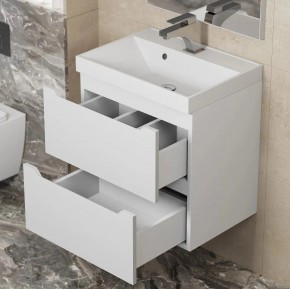 Тумба под раковину Uperwood Tanos 50 см, подвесная, белая матовая в Уфе - ufa.ok-mebel.com | фото 3