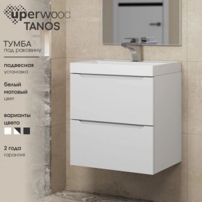 Тумба под раковину Uperwood Tanos 70 см, подвесная, белая матовая в Уфе - ufa.ok-mebel.com | фото 5