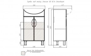 Тумба под умывальник "Элегия 50" Стандарт без ящика АЙСБЕРГ (DA2401T) в Уфе - ufa.ok-mebel.com | фото 5