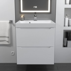 Тумба с раковиной Uperwood Tanos 50 см, подвесная, белая матовая в Уфе - ufa.ok-mebel.com | фото 10