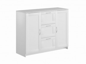 Тумба СИРИУС двухдверная с тремя ящиками, цвет белый в Уфе - ufa.ok-mebel.com | фото