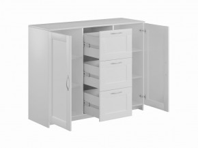 Тумба СИРИУС двухдверная с тремя ящиками, цвет белый в Уфе - ufa.ok-mebel.com | фото 2